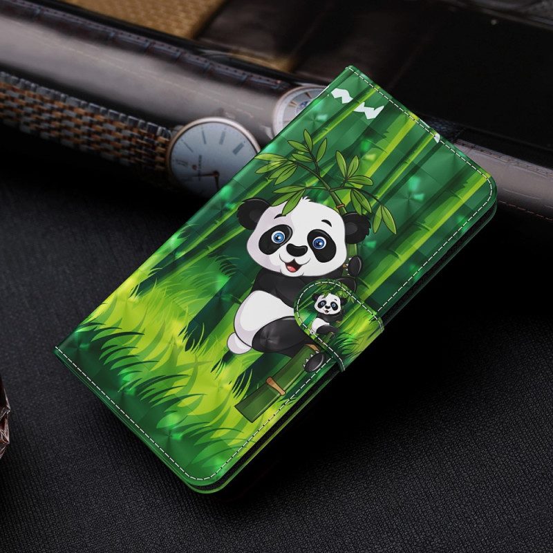 Fodral För Google Pixel 8 Pro Panda Bambu Med Rem