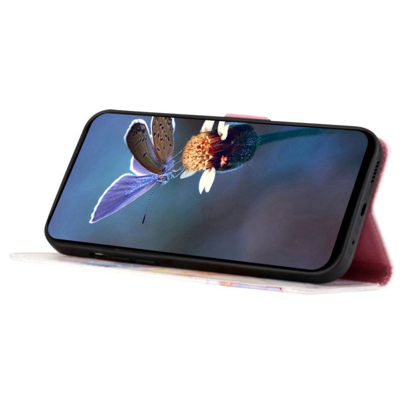 Fodral För Oppo Reno 11 5g Axelrem I Marmor