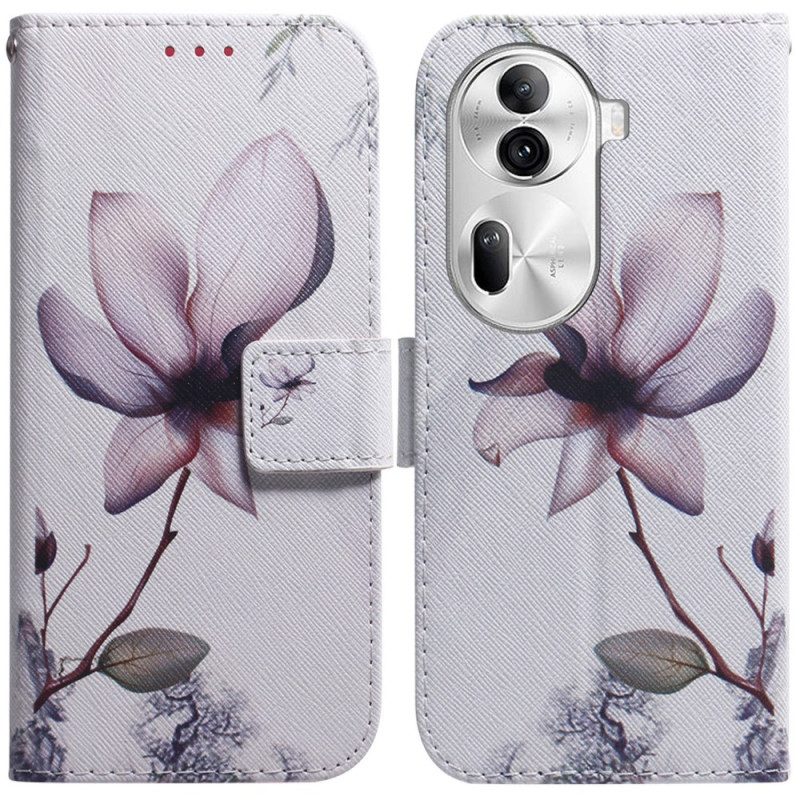 Fodral För Oppo Reno 11 Pro 5g Rosa Blomma