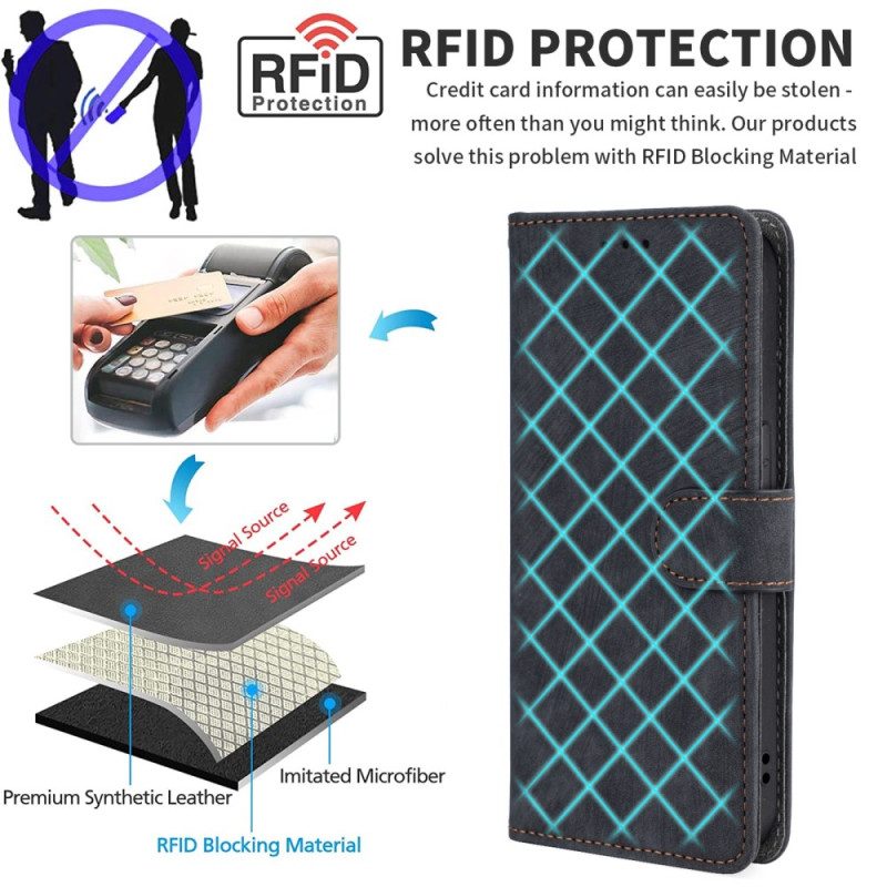 Fodral Motorola Edge 50 Fusion Rfid-blockering I Mockastil