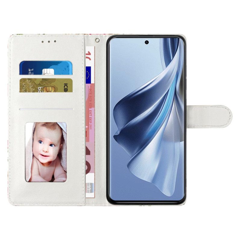 Fodral Oppo A98 5g Strap Solrosor