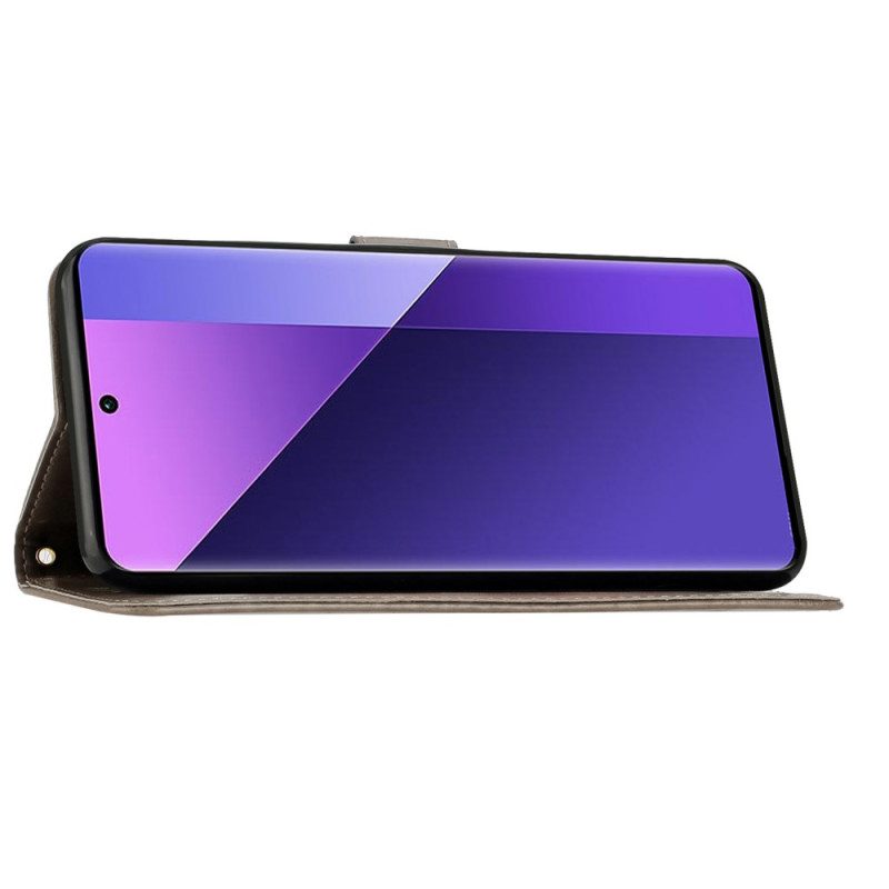 Fodral Oppo Reno 11 Pro 5g Fjärilsmönster Med Rem