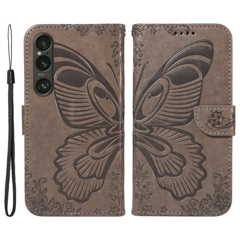 Fodral Sony Xperia 1 Vi Butterfly Graphic Lanyard