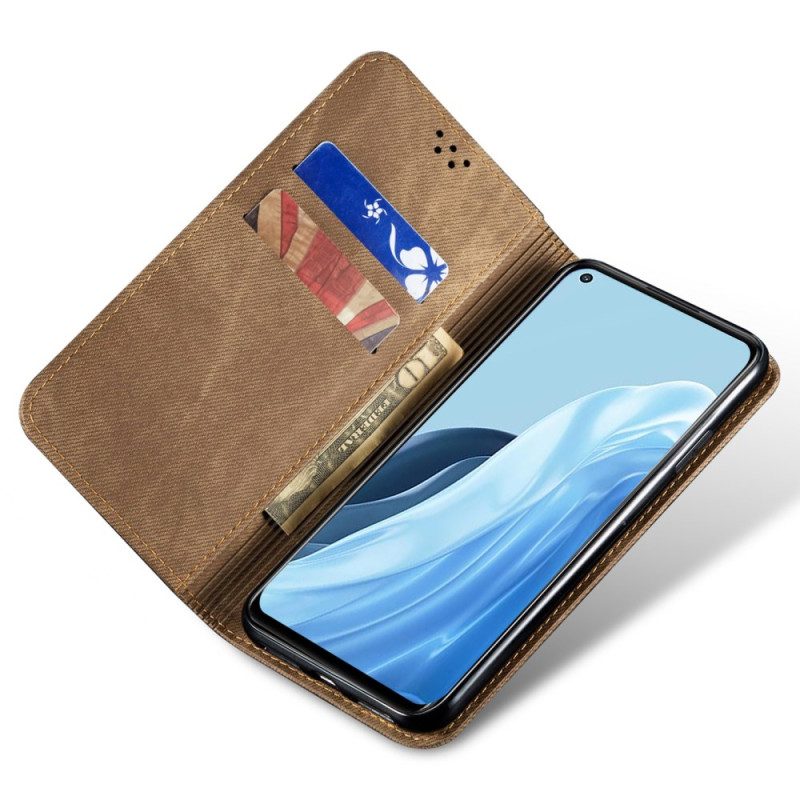 Folio-fodral Oppo A98 5g Jeansstruktur