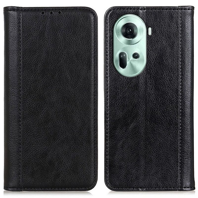 Folio-fodral Oppo Reno 11 5g Litchi Texture Split Läder