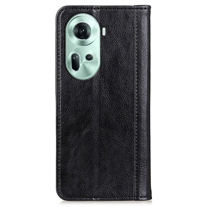 Folio-fodral Oppo Reno 11 5g Litchi Texture Split Läder