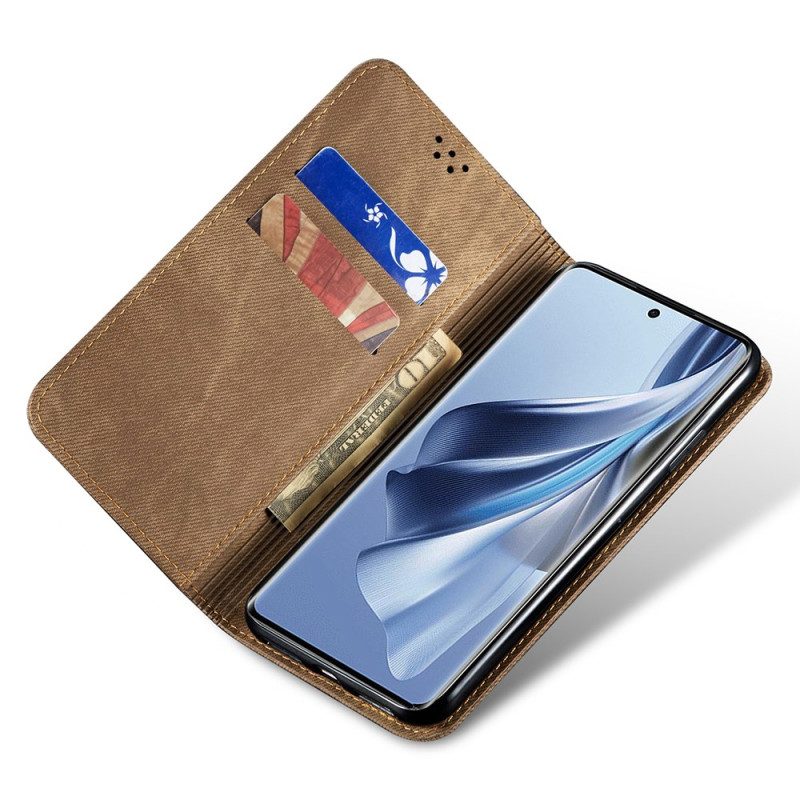 Folio-fodral Oppo Reno 12 5g Telefonfodral Jeanstyg