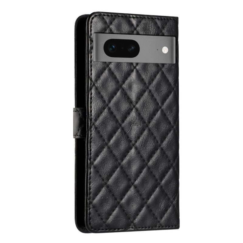 Läderfodral Google Pixel 8 Telefonfodral Quiltad