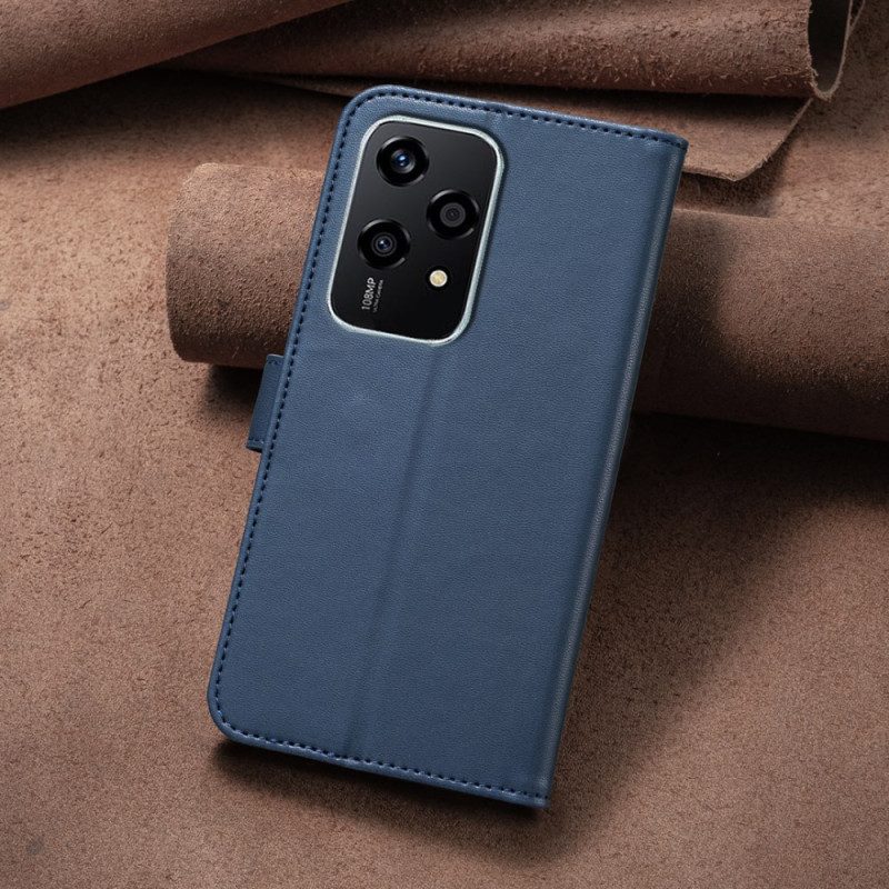 Läderfodral Honor 200 Lite Telefonfodral Fyrklövermönster