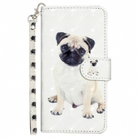 Läderfodral Oppo A98 5g Telefonfodral Lanyard Dog