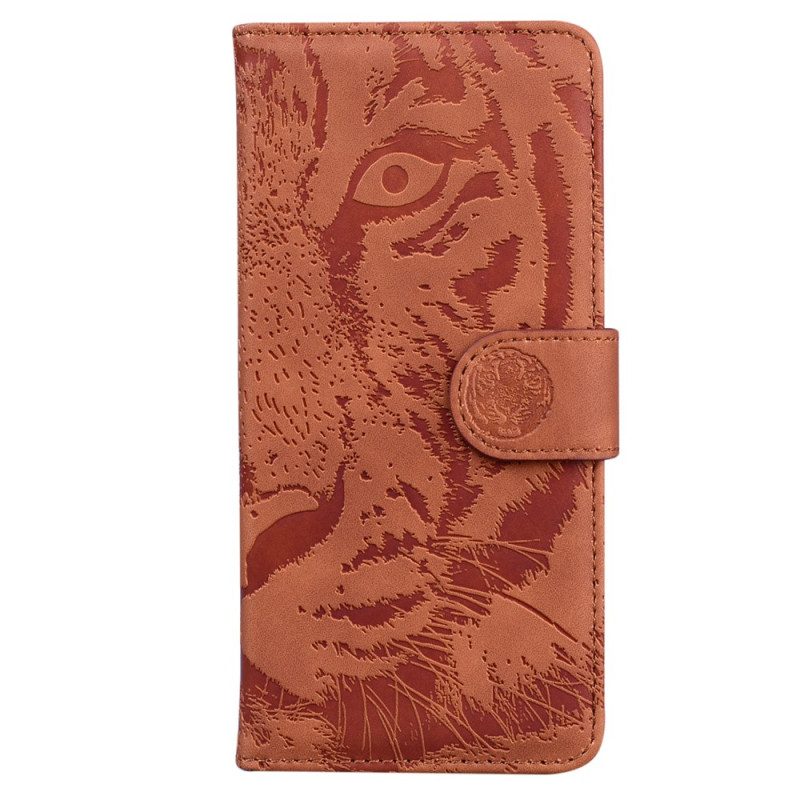 Läderfodral Oppo Reno 11 5g Telefonfodral Tiger Footprint