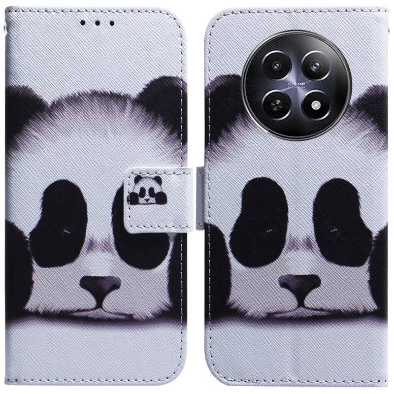 Läderfodral Realme 12 / 12x 5g Telefonfodral Panda