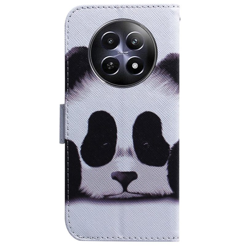 Läderfodral Realme 12 / 12x 5g Telefonfodral Panda