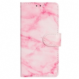 Läderskal Fodral Oppo A98 5g Rosa Marmor