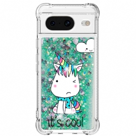 Skal Google Pixel 8 Telefonfodral Unicorn Glitter