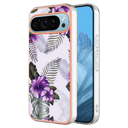 Skal Google Pixel 9 Pro Telefonfodral Violett Blomma