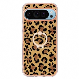 Skal Google Pixel 9 Pro Xl Ringhållare Med Leopardtryck