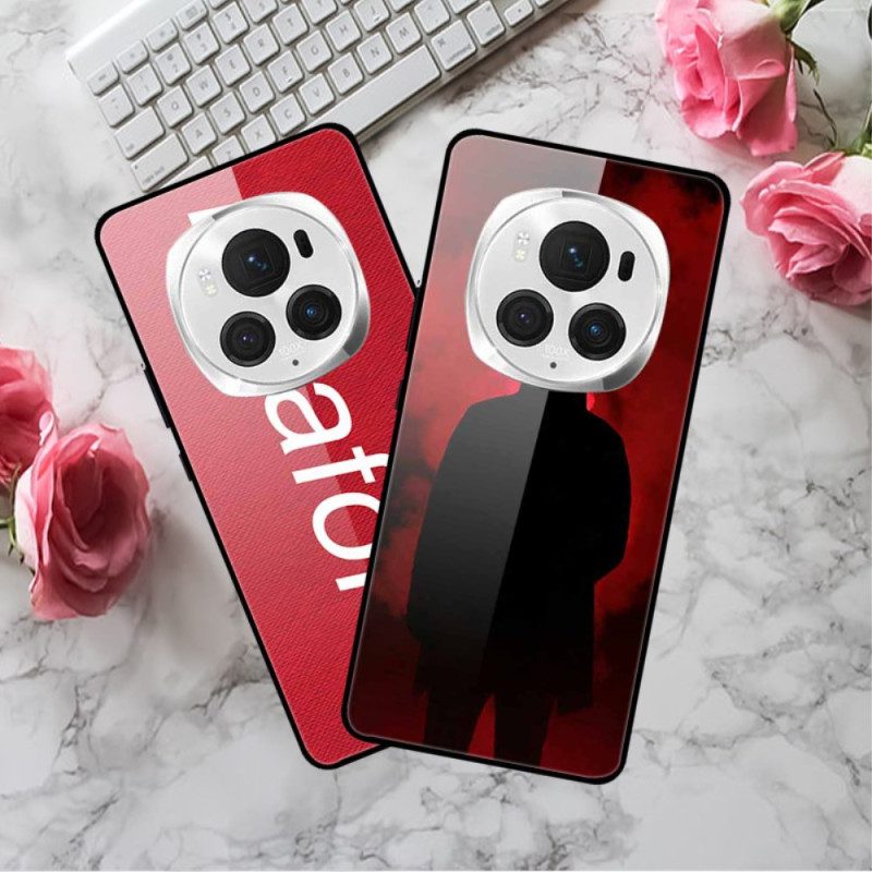 Skal Honor Magic 6 Pro Telefonfodral Färgglada Blommor I Härdat Glas