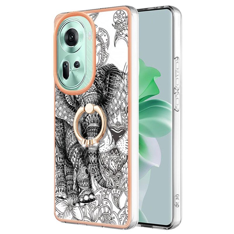 Skal Oppo Reno 11 5g Ring-stöd. Elefant Totem