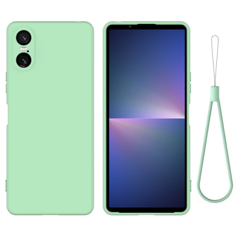 Skal Sony Xperia 10 Vi Telefonfodral Flytande Silikonrem