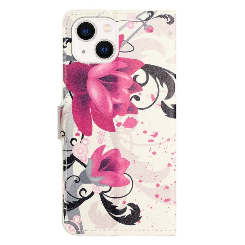 Fodral iPhone 15 Tropiska Blommor