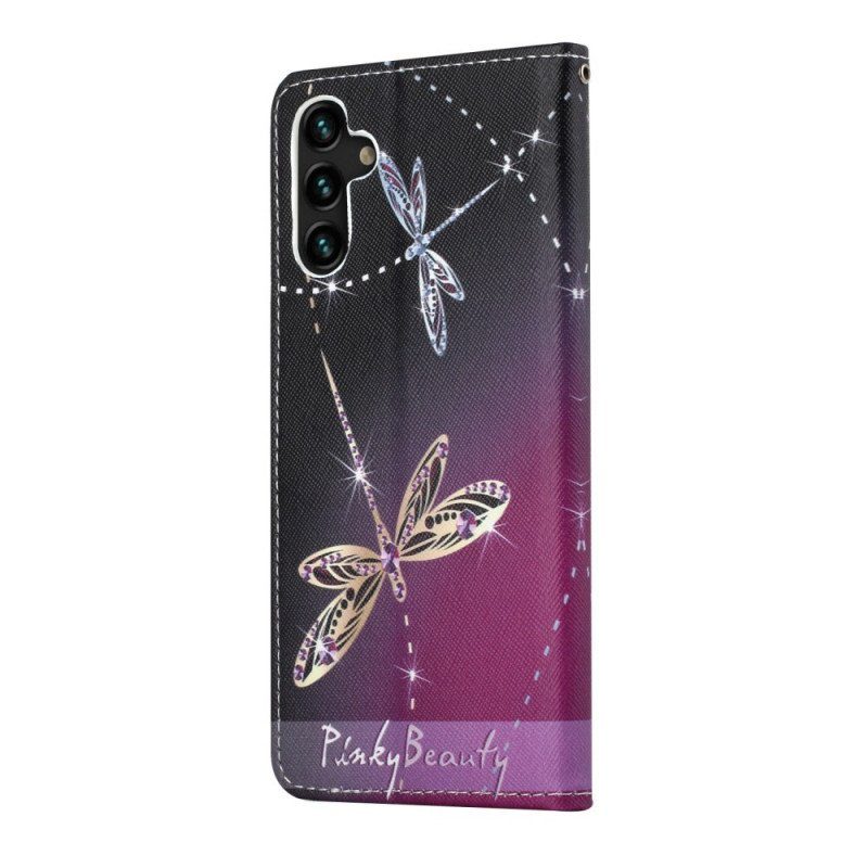 Fodral Samsung Galaxy A13 5G / A04s Med Kedjar Strappy Dragonflies