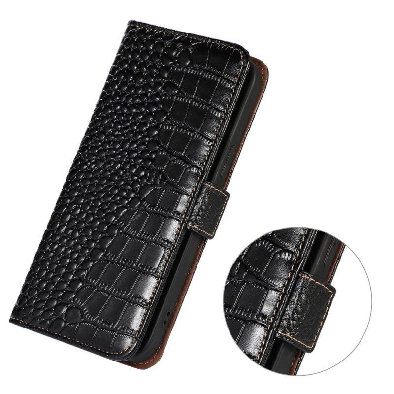 Fodral Samsung Galaxy S23 Ultra 5G Crocodile Style Rfid