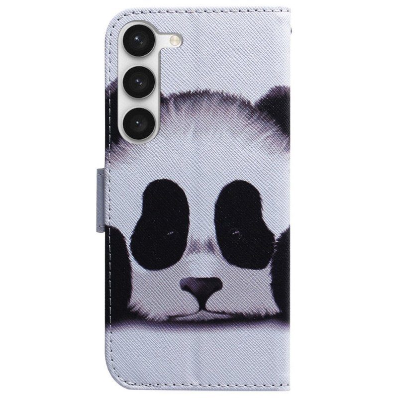 Folio-fodral Samsung Galaxy S23 5G Med Kedjar Min Lanyard Panda