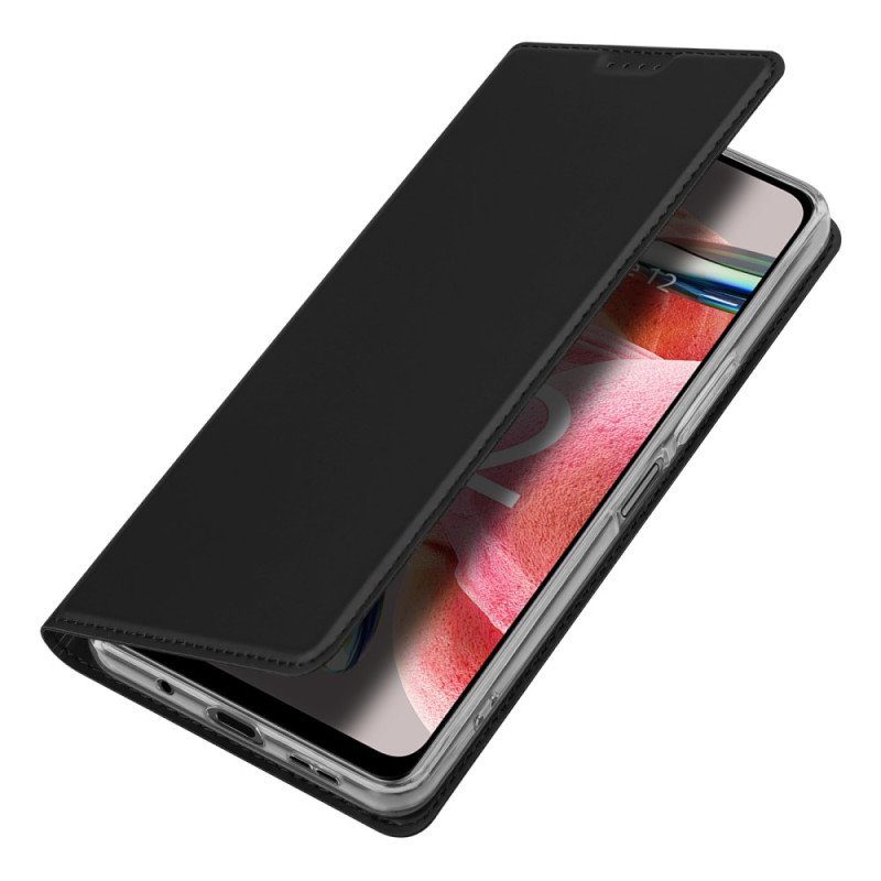 Folio-fodral Xiaomi Redmi Note 12 4G Läderfodral Skin-pro Series Dux Ducis