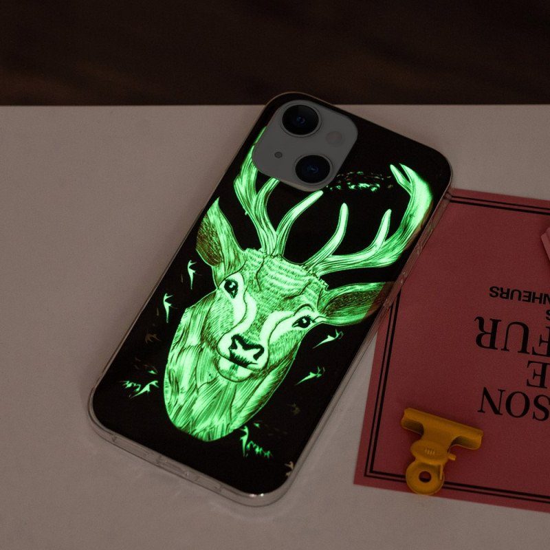 Skal iPhone 15 Plus Fluorescerande Hjort